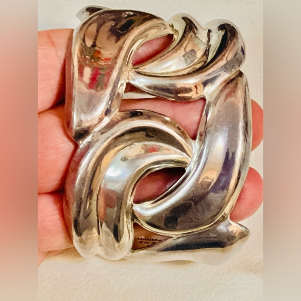 VTG Southwest Mexico Sterling Silver Classic Cuff Bangle Bracelet 86 G Sz 7” - Picture 3 of 10
